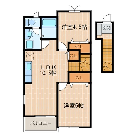 掛川駅 車移動12分  3.6km 2階の物件間取画像